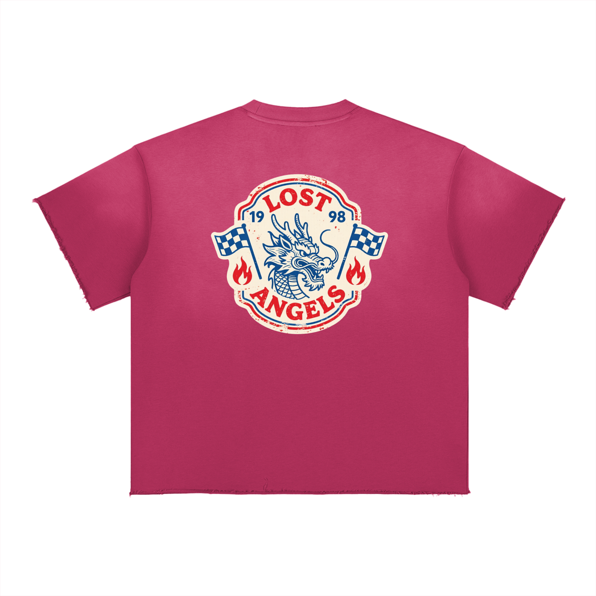 Sun Fade Raw Edge dragon T-Shirt