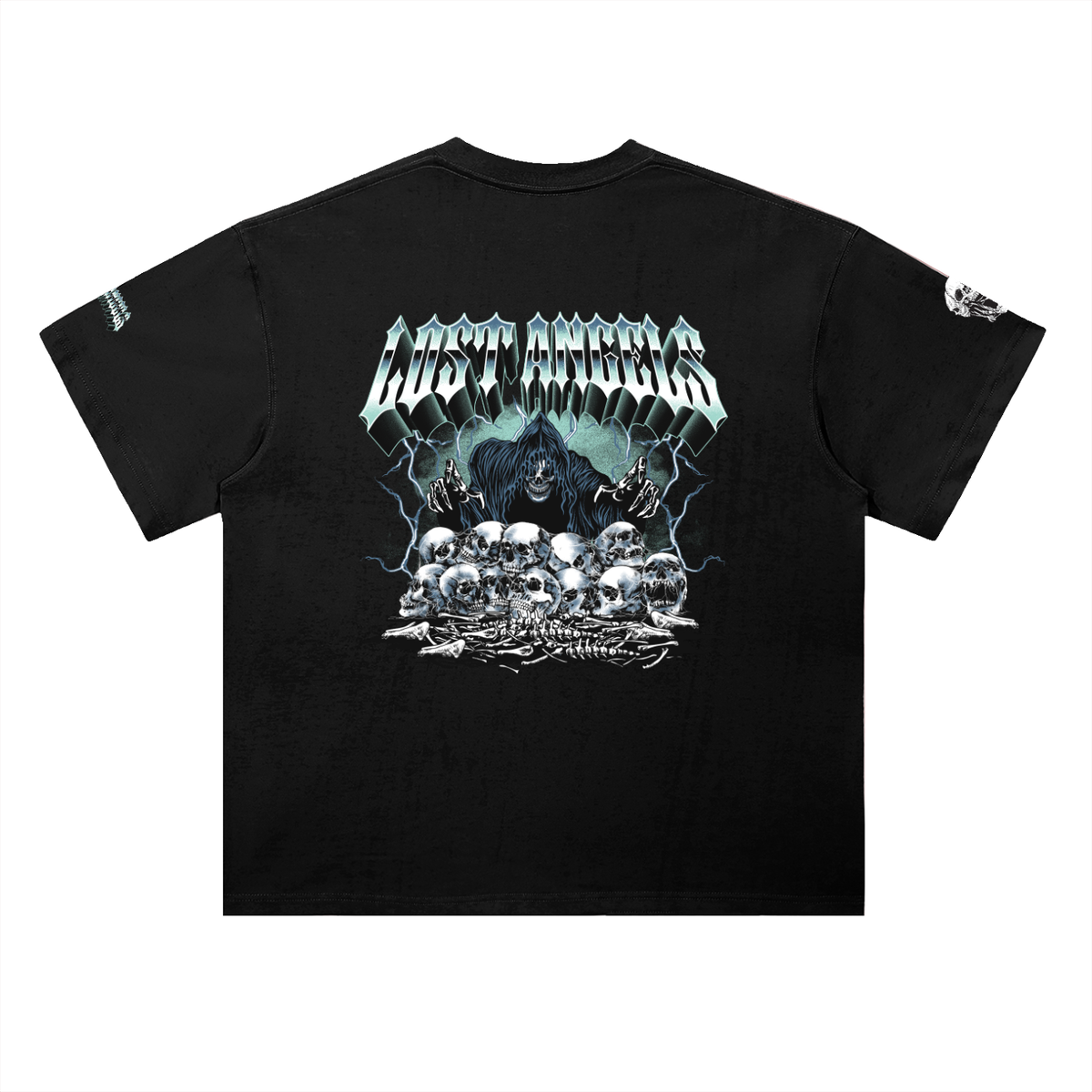Heavyweight Drop Shoulder logo Cotton T-Shirt