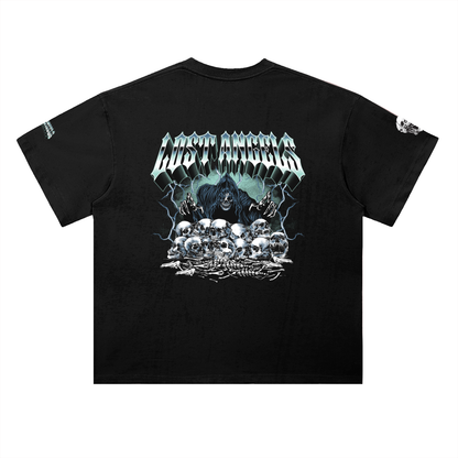 Heavyweight Drop Shoulder logo Cotton T-Shirt