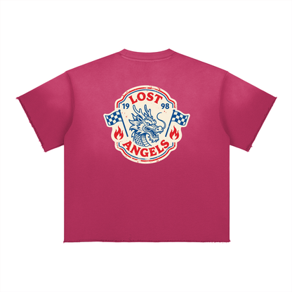 Sun Fade Raw Edge dragon T-Shirt